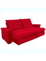 Sofá 3 Lugares Coliseu 230m Retrátil E Reclinável Super Pillow - Vermelho