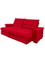 Sofá 3 Lugares Coliseu 230m Retrátil E Reclinável Super Pillow - Vermelho