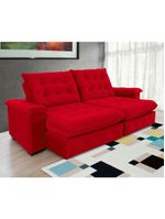 Sofá 3 Lugares Coliseu 230m Retrátil E Reclinável Super Pillow - Vermelho