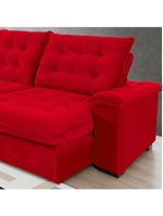 Sofá 3 Lugares Coliseu 230m Retrátil E Reclinável Super Pillow - Vermelho