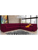 Sofá Magno 457x377m De Canto, Retrátil E Reclinável Vinho