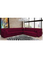 Sofá Magno 457x377m De Canto, Retrátil E Reclinável Vinho