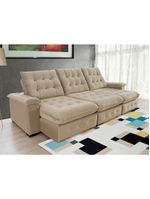Sofá Coliseu 290m Retrátil E Reclinável Super Pillow Bege