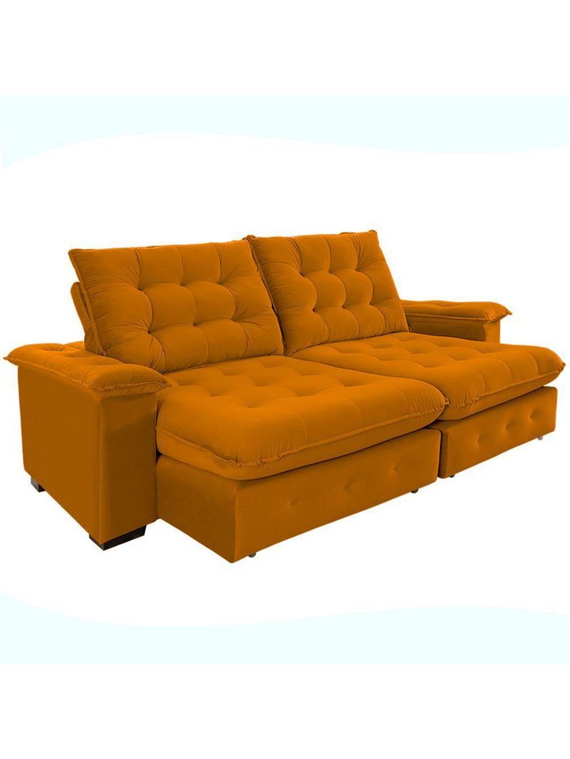 Sofá 4 Lugares Coliseu 260m Retrátil E Reclinável Super Pillow - Terra