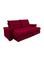 Sofá 4 Lugares Coliseu 260m Retrátil E Reclinável Super Pillow - Vinho
