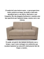 Sofá Estofado 2 Lugares Sala Estar Recepção Sofia Suede Bege