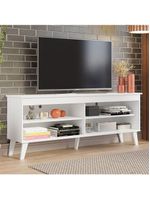 Rack P/ Até 65 Polegadas Com Pés Branco Turim Madesa