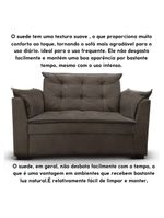 Sofá 2 Lugares Para Sala Moderno Confortável Zilda Suede Cor:marrom