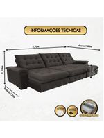 Sofá Coliseu Super Pillow 3,70m Marrom