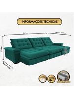 Sofá Coliseu Super Pillow 3,70m Marrom