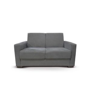 Sofá Estofado 2 Lugares Sala Estar Recepção Raíssa Suede Cinza