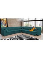 Sofá Magno 457x457m De Canto, Retrátil E Reclinável - Verde