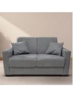 Sofá Estofado 2 Lugares Sala Estar Recepção Raíssa Suede Cinza