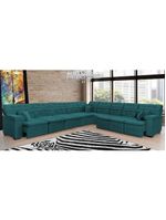 Sofá Magno 457x457m De Canto, Retrátil E Reclinável - Verde