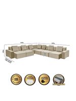 Sofá De Canto Dubai 3,97x3,97m-bege