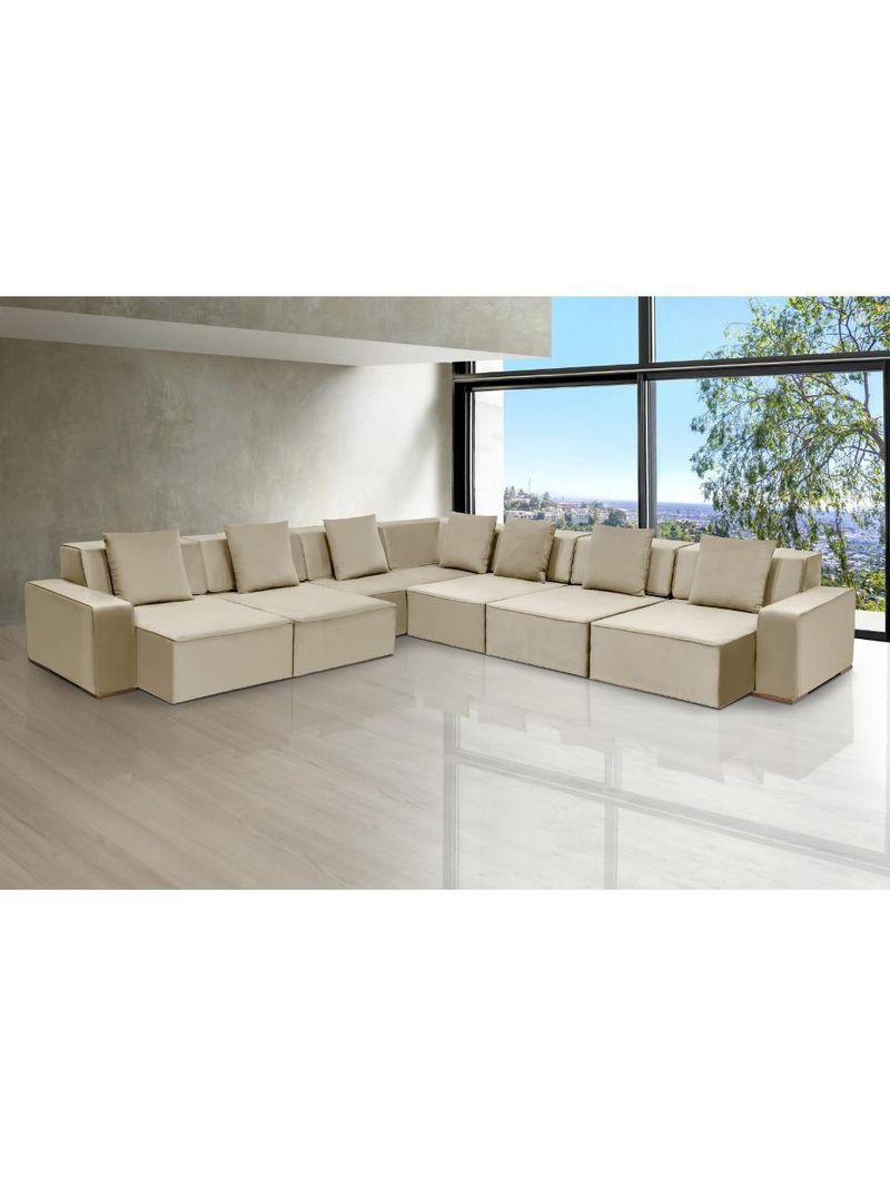 Sofá De Canto Dubai 3,97x3,97m-bege