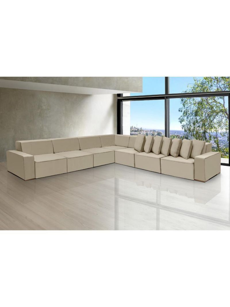 Sofá De Canto Dubai 3,97x3,97m-bege