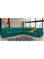 Sofá Magno 457x377m De Canto, Retrátil E Reclinável Verde