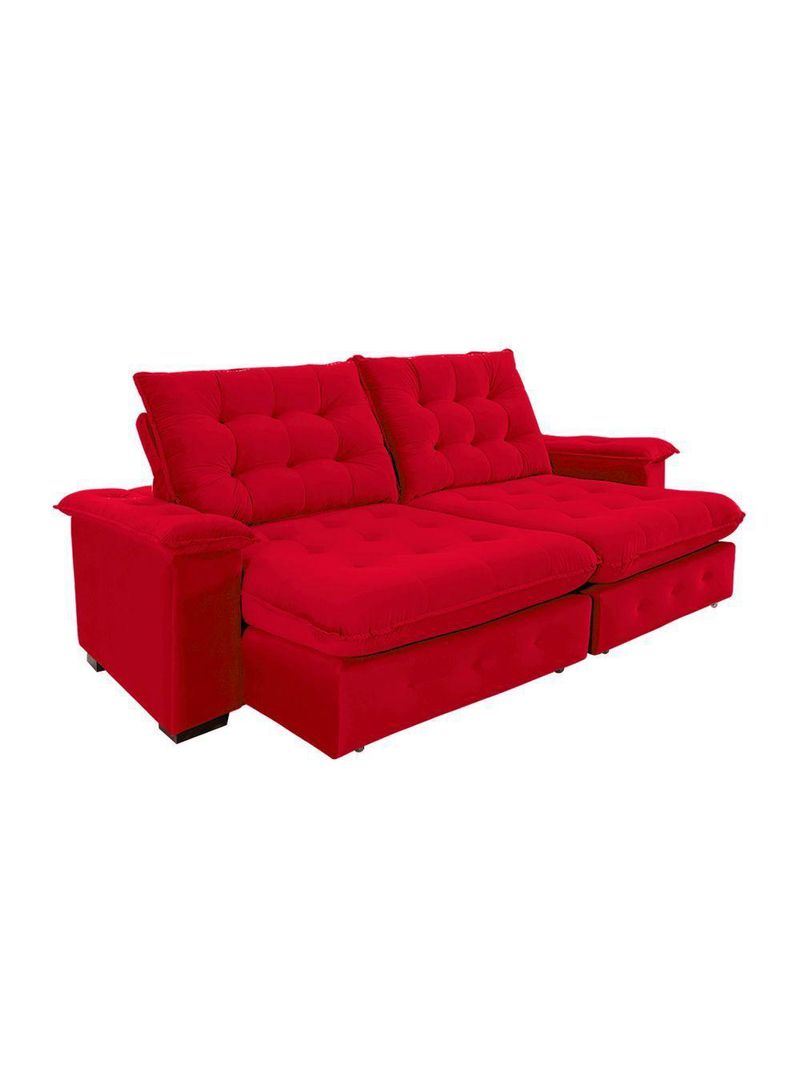 Sofá Coliseu 230m Retrátil E Reclinável Super Pillow Vermelho
