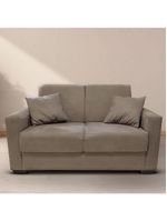 Sofá Estofado 2 Lugares Sala Estar Recepção Sofia Suede Capuccino