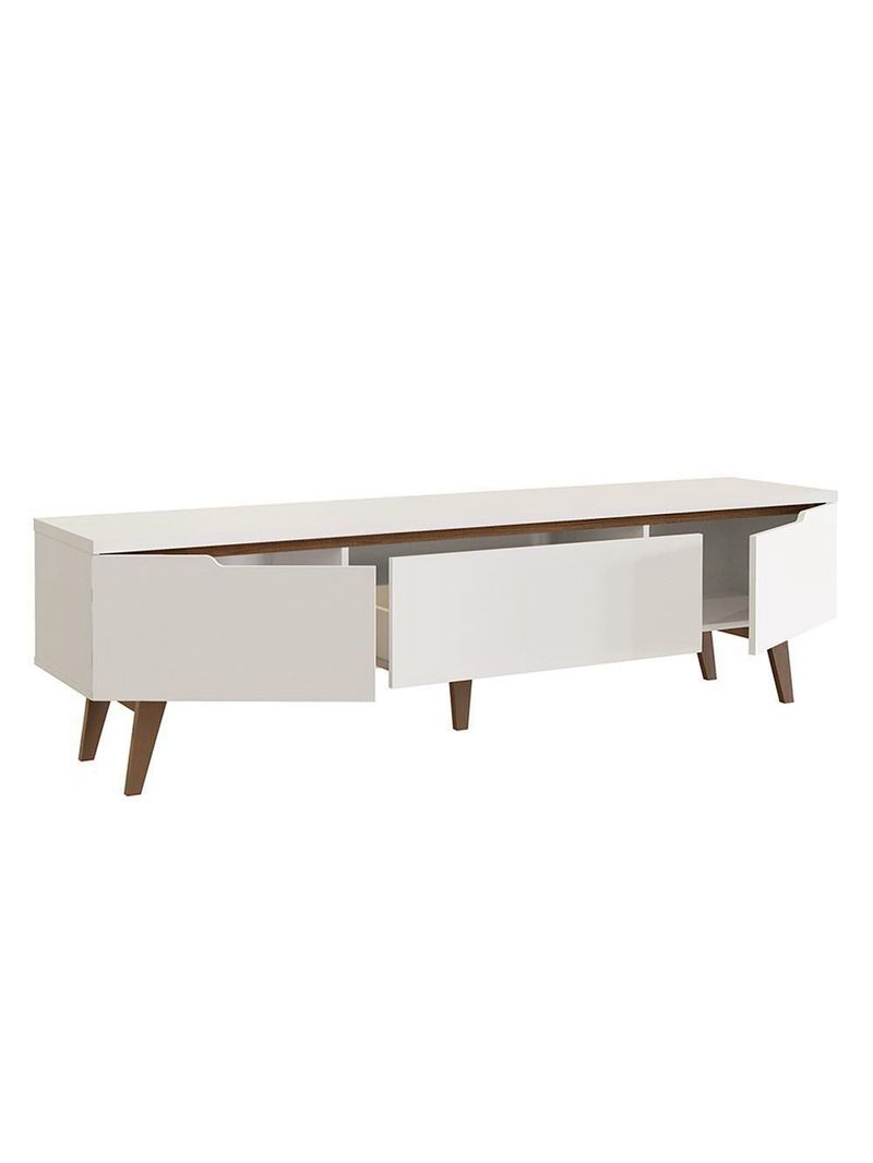 Rack Para Até 80 Polegadas 180cm 2 Portas 1 Gaveta Branco-rustic Toronto Madesa