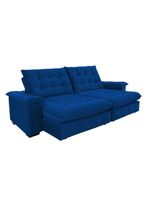 Sofá Coliseu 260m Retrátil E Reclinável Super Pillow Azul