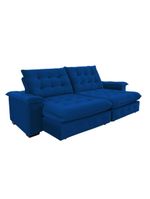Sofá Coliseu 260m Retrátil E Reclinável Super Pillow Azul