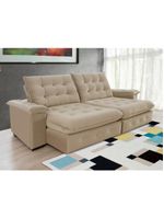 Sofá Coliseu 260m Retrátil E Reclinável Super Pillow Bege