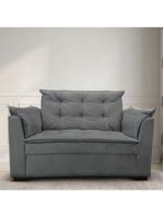 Sofá 2 Lugares Para Sala Moderno Confortável Elegance Suede cinza