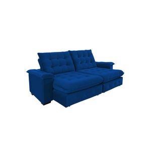 Sofá Coliseu 2.00m Retrátil E Reclinável Super Pillow - Azul