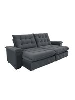 Sofá Coliseu 230m Retrátil E Reclinável Super Pillow Chumbo