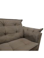 Sofá 2 Lugares Para Sala Moderno Confortável Tatiana Suede bege Escuro