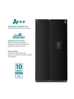 Geladeira 434L Philco Frost Free Inverter Side by Side PRF43A 220V