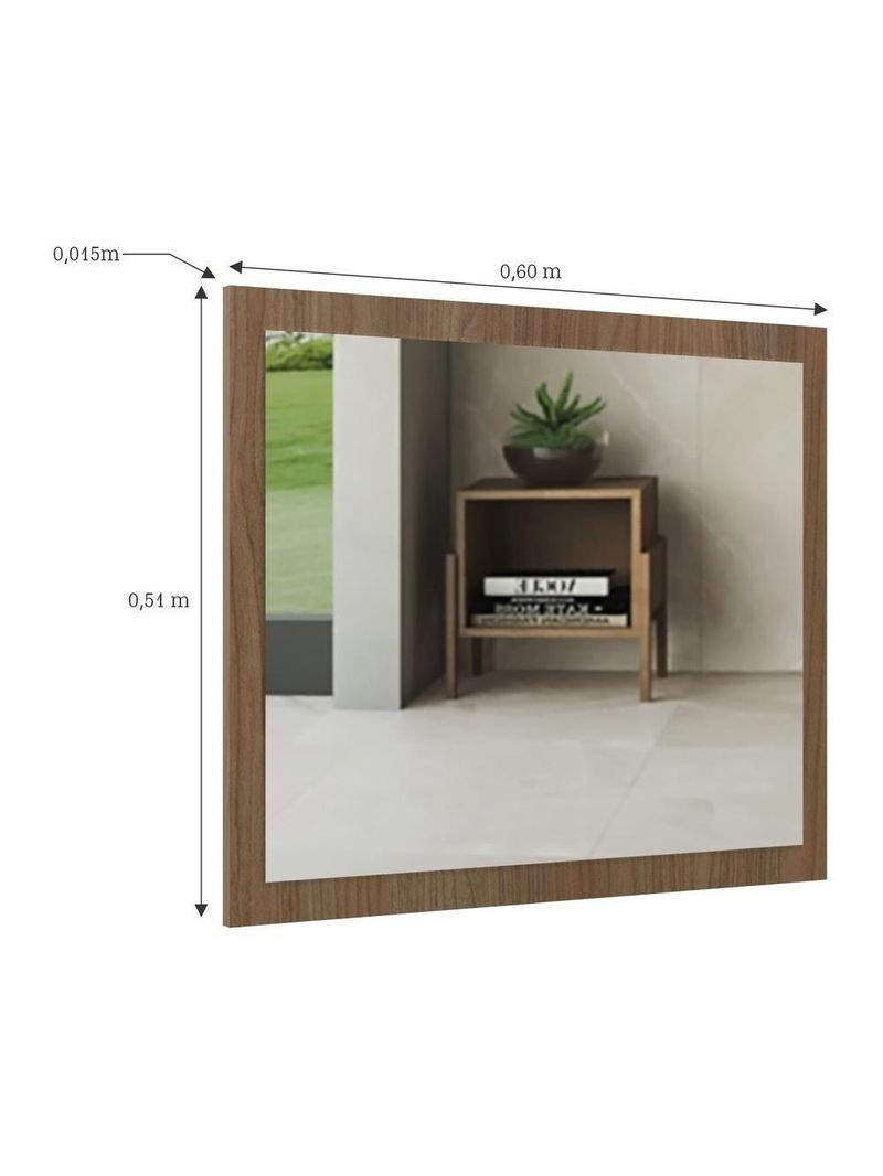 Espelheira Para Banheiro 60cm Multimóveis Cr10111 Noce Noce