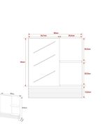 Espelheira Para Banheiro 60Cm Multimóveis Vcr10092 Amêndoa