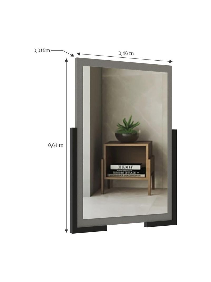 Espelheira Para Banheiro 46cm Multimóveis Cr10109 Cimento