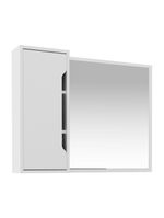 Espelheira Para Banheiro 80cm Com 1 Porta Multimóveis Cr10116 Branco Branco