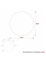 Espelheira P Banheiro Redonda 60cm Multimóveis Cr10114 Cinza