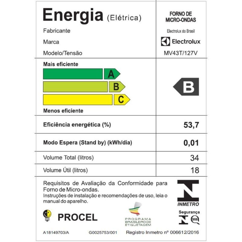 Micro-ondas Electrolux De Embutir MV43T Pro Series Glass Touch 34L Preto 54341PBA135 110V