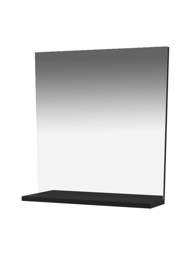 Espelheira Para Banheiro 45cm Com Prateleira Multimóveis Cr10115 Preto