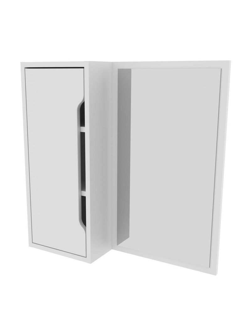 Espelheira Para Banheiro 60cm Com 1 Porta Multimóveis Cr10117 Branco