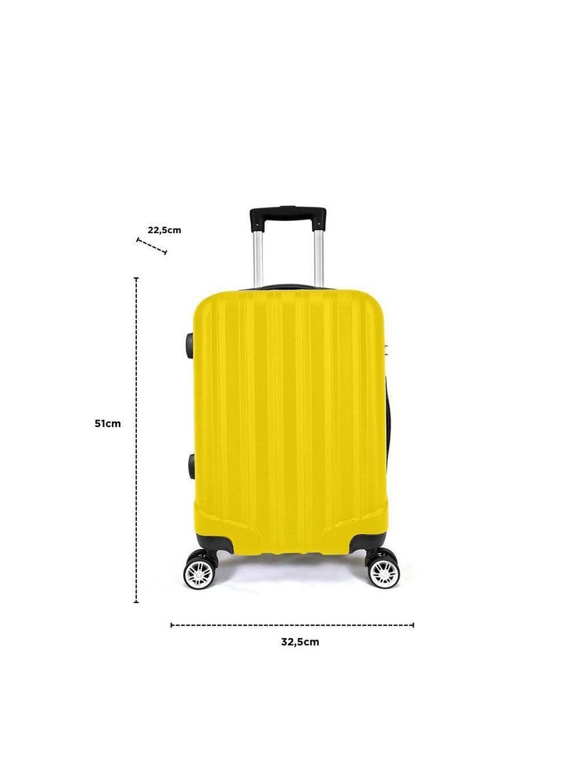 Mala De Bordo Abs 4 Rodas Action Fortt Amarela MAB02-AM