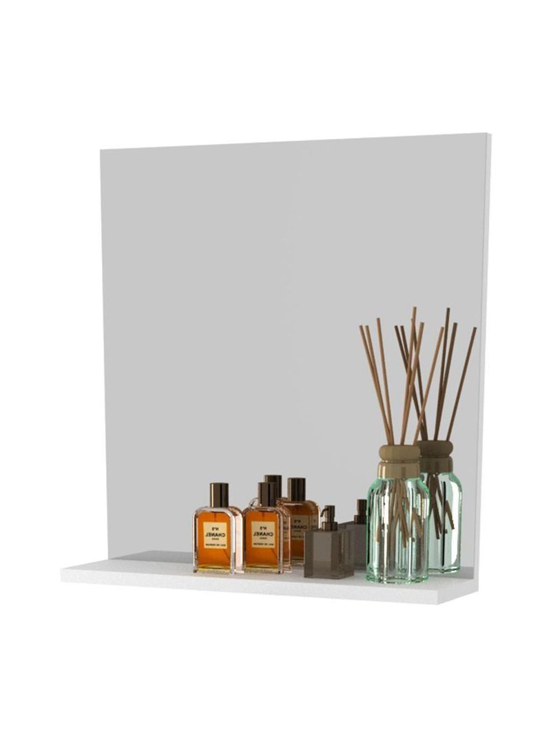 Espelheira Para Banheiro 45cm Com Prateleira Multimóveis Cr10115 Branco