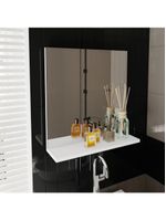 Espelheira Para Banheiro 45cm Com Prateleira Multimóveis Cr10115 Branco