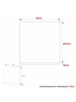 Espelheira Para Banheiro 45cm Com Prateleira Multimóveis Cr10115 Branco