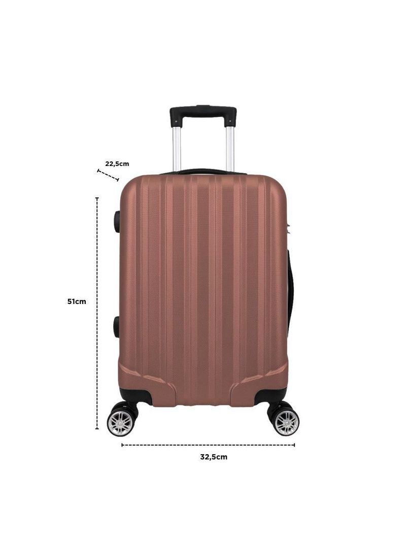 Mala De Bordo ABS 4 Rodas Action Fortt Rose MAB02-RE