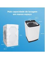 Lavadora De Roupas Automática Midea 13kg MA512W130A-WKBR Reuso De Água Branco 110V
