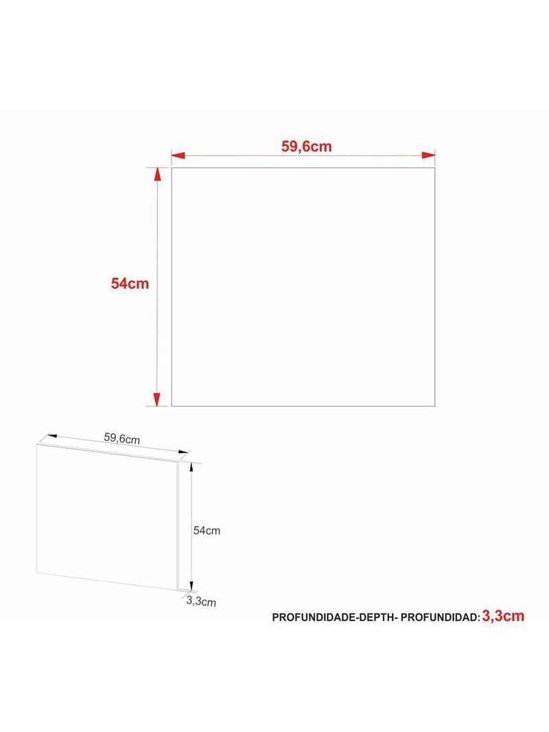 Espelheira Para Banheiro 59,6cm Multimóveis Cr10113 Cinza