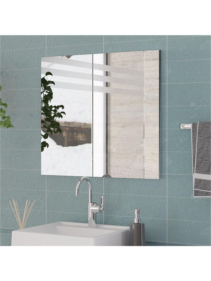 Espelheira Para Banheiro 59,6cm Multimóveis Cr10113 Cinza