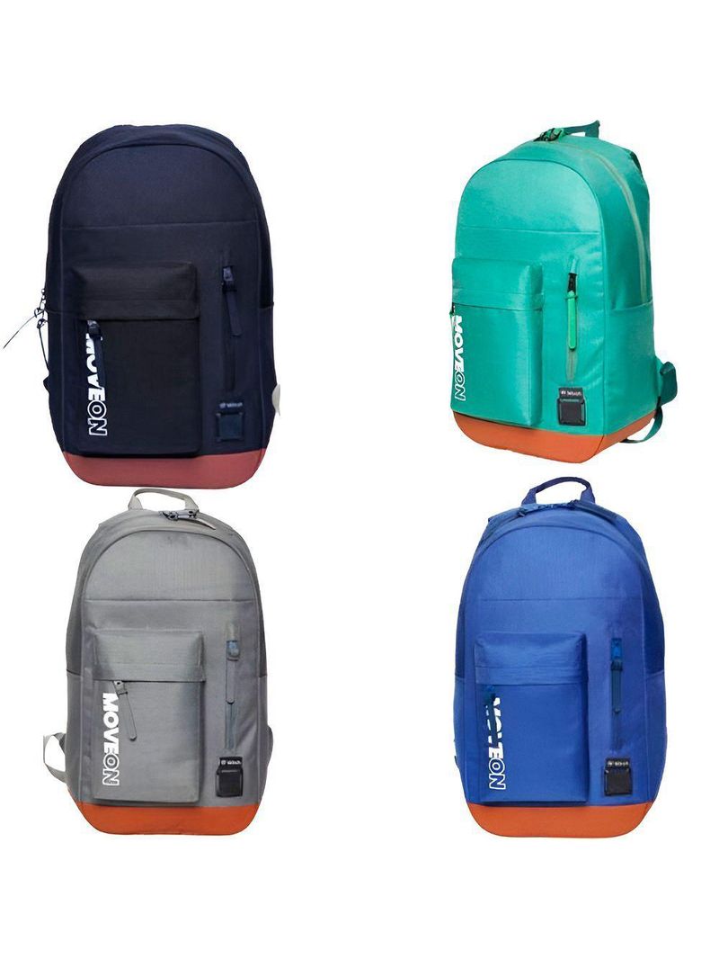 Mochila Unissex Juvenil Cores Escolar Passeio Viagem Cor:cinza